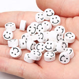 20Pcs Multicolor Smile Face Clay Beads for Jewelry Making DIY Bracelets