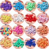20Pcs Multicolor Smile Face Clay Beads for Jewelry Making DIY Bracelets