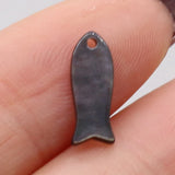 20Pcs Shell Pendant Mother Of Pearl Fish-Shaped For DIY Jewelry Making