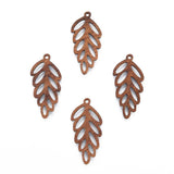 20Pcs Walnut Wood Teardrop Leaf Charms for DIY Jewelry Making
