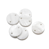 20Pcs Shell Round Pendants 20mm Charm For Jewelry Making