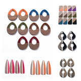 20Pcs Wood Resin Drop Earrings Charms DIY Necklace Bracelet Jewelry Findings