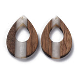 20Pcs Wood Resin Drop Earrings Charms DIY Necklace Bracelet Jewelry Findings