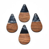 20Pcs Wood Resin Teardrop Earring Charms for Women Dangle Necklace Pendant DIY