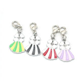 20Pcs Noble Skirt Charms Enamel Pendants for Jewelry Making