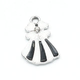 20Pcs Noble Skirt Charms Enamel Pendants for Jewelry Making