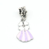 20Pcs Noble Skirt Charms Enamel Pendants for Jewelry Making