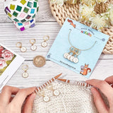 20Pcs Number 0~9 Stitch Markers Enamel Charms Locking Stitch Marker