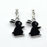 20Pcs Oil Bunny Charms for Jewelry Making Earrings Necklace Key Chains