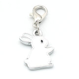 20Pcs Oil Bunny Charms for Jewelry Making Earrings Necklace Key Chains