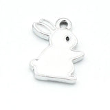 20Pcs Oil Bunny Charms for Jewelry Making Earrings Necklace Key Chains