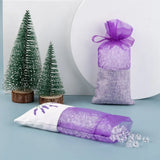 20Pcs Organza Bags Lavender Sachet Empty Bag Mesh with Ribbon Jewelry Pouches