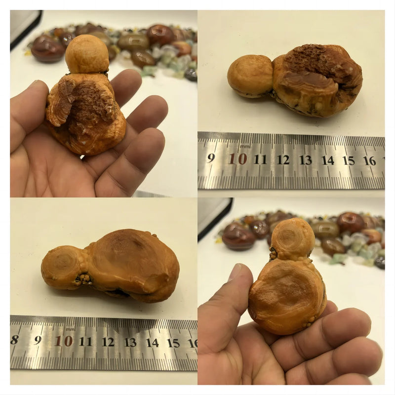 20Pcs Gobi Desert Lacquer Old PiShi Stone Jewelry Golden Jade Image Texture
