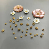20Pcs/Pack Silver Flower Buds DIY Jewelry Earrings Brooch Beads Women Charm
