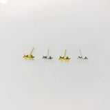 20Pcs/Pack 925 Sterling Silver Double Star Nose Stud Piercing Nose Jewelry