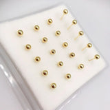 20Pcs 925 Sterling Silver 3.0mm Nose Stud Ear Cartilage Piercing Jewelry
