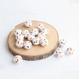 20Pcs Easter Carrot Rabbit Print Wood Beads Hemp Rope DIY Wooden Decor
