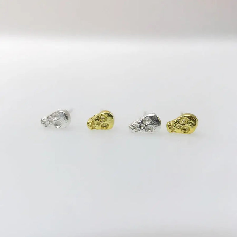 20Pcs Skull 925 Sterling Silver Nose Studs Nose Piercing Jewelry