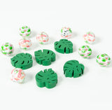 20Pcs Summer Theme Beads DIY Wooden Crafts Bracelet Accessories