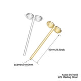 20Pcs 925 Sterling Silver Double Crystal Nose Stud Jewelry Piercing Nariz Plata