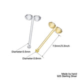 20Pcs 925 Sterling Silver Double Crystal Nose Stud Jewelry Piercing Nariz Plata
