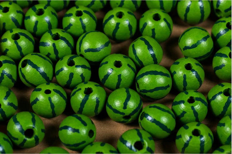 20Pcs Watermelon Wooden Round Beads DIY Baby Toys Jewelry Bracelet