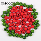 20Pcs Watermelon Wooden Round Beads DIY Baby Toys Jewelry Bracelet