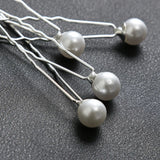 20Pcs Pearl Crystal Flower Hair Clips Bridal Hair Accessory