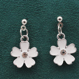 20Pcs Pink Sakura Flower Charms Enamel Pendants for Jewelry Making