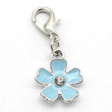 20Pcs Pink Sakura Flower Charms Enamel Pendants for Jewelry Making