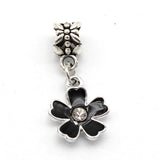 20Pcs Pink Sakura Flower Charms Enamel Pendants for Jewelry Making
