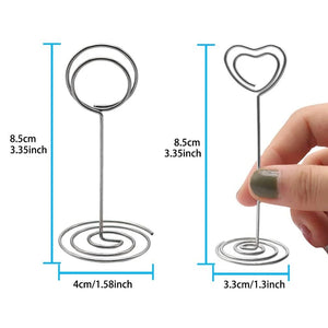 20Pcs Metal Table Number Holders Wedding Party Office Desk Memo Clip