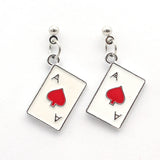 20Pcs Poker Aces Charms Enamel Pendants for Jewelry Making