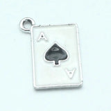 20Pcs Poker Aces Charms Enamel Pendants for Jewelry Making