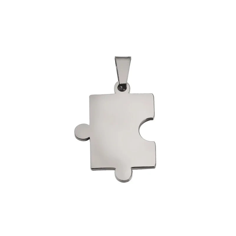 20Pcs Stainless Steel Puzzle Pendant for DIY Jewelry Making
