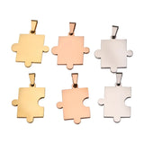 20Pcs Stainless Steel Puzzle Pendant for DIY Jewelry Making