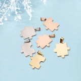 20Pcs Stainless Steel Puzzle Pendant for DIY Jewelry Making