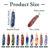 20Pcs Alloy Feather Charms Pendant DIY Jewelry Making