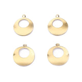 20Pcs Raw Brass Curved Round Geometry Charms for DIY Jewelry Making