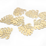 20Pcs Brass Monstera Leaf Charms for DIY Jewelry Making 20x24mm