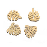 20Pcs Brass Monstera Leaf Charms for DIY Jewelry Making 20x24mm