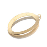 20Pcs Raw Brass Oval Resin Frame Bezel Mold Pendant Hoop Earrings Charms