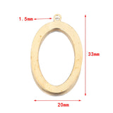 20Pcs Raw Brass Oval Resin Frame Bezel Mold Pendant Hoop Earrings Charms