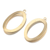 20Pcs Raw Brass Oval Resin Frame Bezel Mold Pendant Hoop Earrings Charms