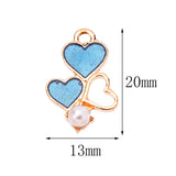 20Pcs Resin Oil Drip Love Pendant Necklace Earrings Charms DIY Jewelry Making