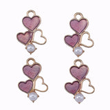 20Pcs Resin Oil Drip Love Pendant Necklace Earrings Charms DIY Jewelry Making