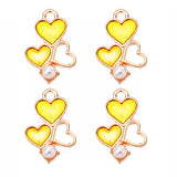 20Pcs Resin Oil Drip Love Pendant Necklace Earrings Charms DIY Jewelry Making