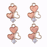 20Pcs Resin Oil Drip Love Pendant Necklace Earrings Charms DIY Jewelry Making