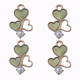 20Pcs Resin Oil Drip Love Pendant Necklace Earrings Charms DIY Jewelry Making