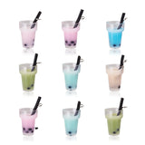 20Pcs Resin Pearl Milk Tea Charms Bubble Tea Pendant for DIY Jewelry Making
